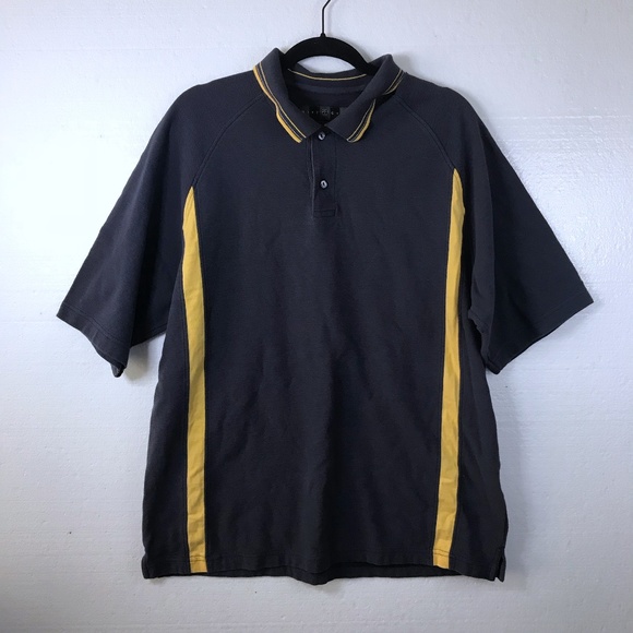Nike Golf Sz Large Logo Athletic Blue Polo Shirt